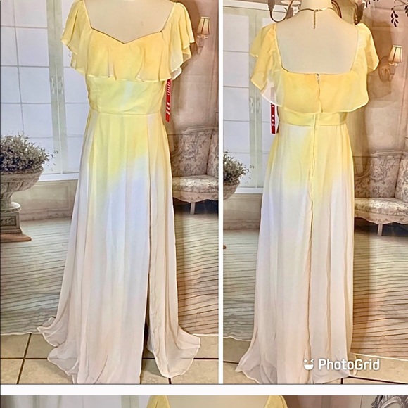 Crystal Doll Dreamy Princess Yellow Ombré Dress - Picture 1 of 6